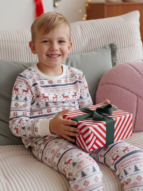 Pyjama mixte Noël 2 pièces capsule famille bleu nuit 1 - vertbaudet enfant 