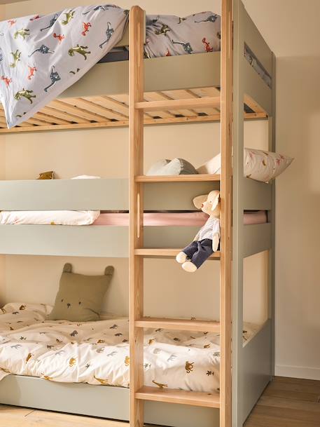 Lit superposé triple Complice 90x200cm vert d'eau 2 - vertbaudet enfant 