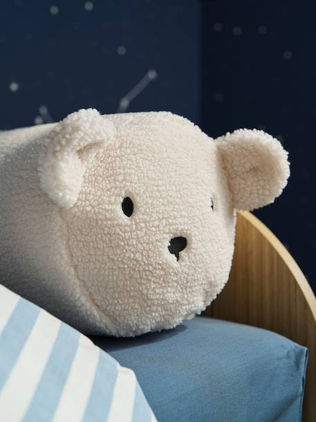 Traversin en sherpa personnalisable Ourson écru 2 - vertbaudet enfant 