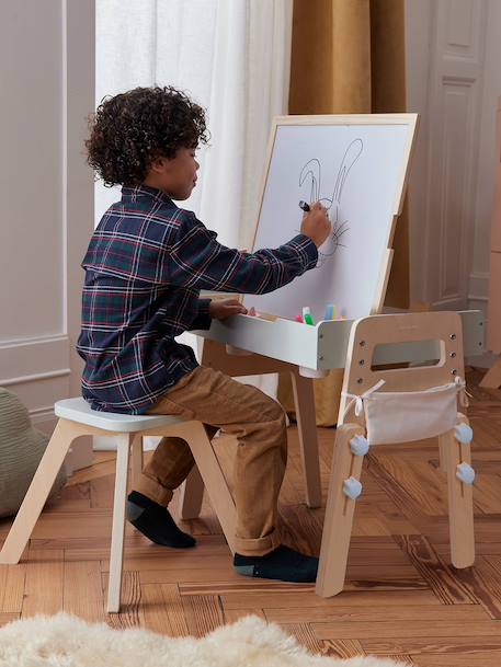 Tableau 5 en 1 en bois FSC® blanc 1 - vertbaudet enfant 