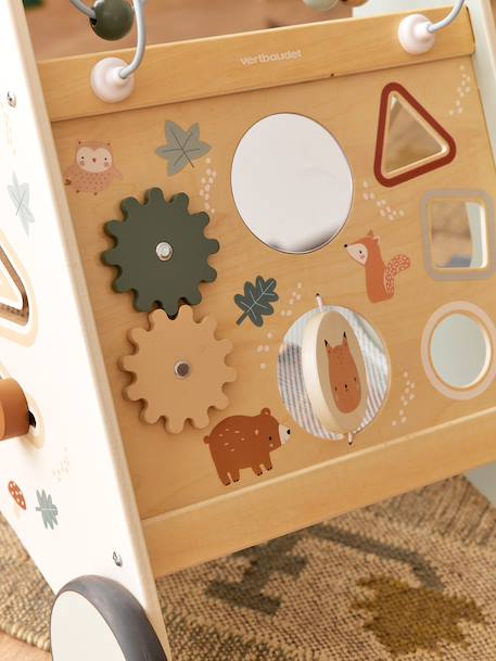 Chariot de marche avec freins en bois FSC® Cherry+Green Forest+Tanzanie 11 - vertbaudet enfant 