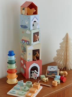Coffret 5 jouets d’éveil bois FSC®  - vertbaudet enfant