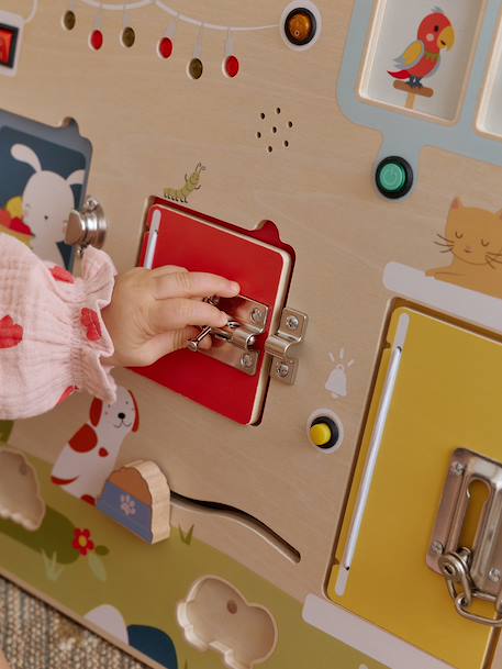 Planche d'activités sons et lumières en bois FSC® bois 4 - vertbaudet enfant 