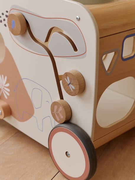 Chariot de marche musical en bois FSC® avec freins bois 5 - vertbaudet enfant 