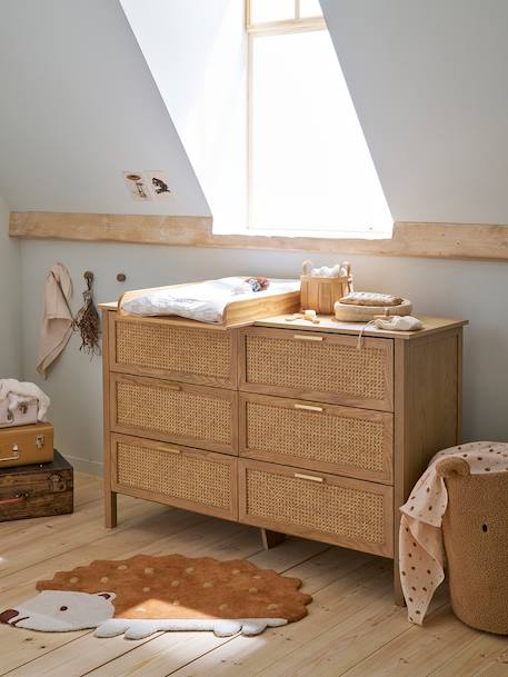 Commode double cannage ELLA avec 6 tiroirs, profondeur 42cm bois 2 - vertbaudet enfant 
