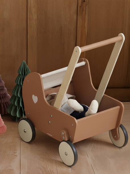 Chariot de marche landau en bois FSC® caramel 2 - vertbaudet enfant 