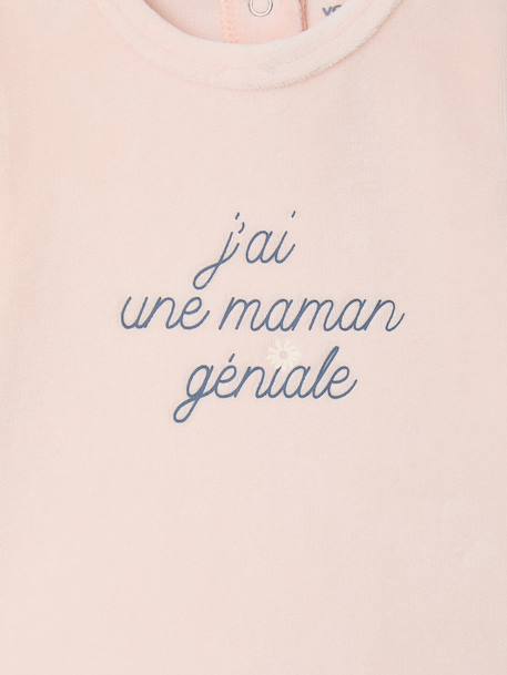 Lot 2 pyjamas bébé fille velours rose 7 - vertbaudet enfant 
