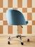 Chaise de bureau à roulettes enfant en velours bleu+rose poudré 4 - vertbaudet enfant 