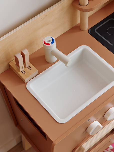 Cuisine en bois FSC® design caramel+vert 2 - vertbaudet enfant 