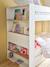 Lit superposé enfant 90x190cm avec tiroirs et bibliothèque IDAHO blanc 3 - vertbaudet enfant 