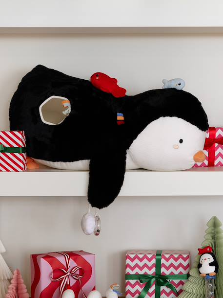 Grande peluche d'activités pingouin BANQUISE blanc 1 - vertbaudet enfant 