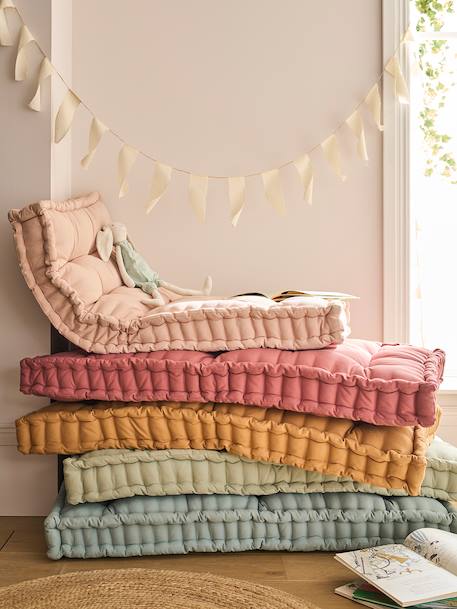 Matelas de sol style futon bleu grisé+cannelle+rose+rose poudré+vert sauge 9 - vertbaudet enfant 
