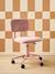 Chaise de bureau à roulettes enfant en velours écru+rose+vert 7 - vertbaudet enfant 