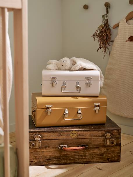 Lot de 2 malles en métal gigognes bleu jean+cannelle+rose nude+vert / jaune 6 - vertbaudet enfant 