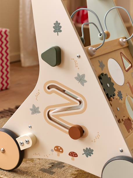 Chariot de marche avec freins en bois FSC® Cherry+Green Forest+Tanzanie 10 - vertbaudet enfant 