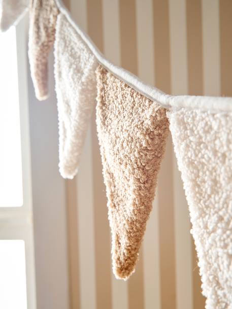 Guirlande fanions en sherpa beige 1 - vertbaudet enfant 