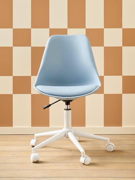 Chaise de bureau enfant à roulettes blanc+bleu+rose+vert 7 - vertbaudet enfant 