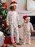 Ensemble enfant noël pyjama mixte bonnet capsule fratrie écru 1 - vertbaudet enfant 