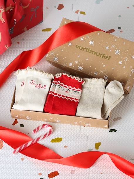 Coffret 3 paires de chaussettes Noël fille Assorties 1 - vertbaudet enfant 