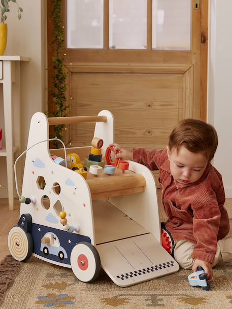 Chariot de marche bricolage et voitures en bois FSC® bois 1 - vertbaudet enfant 