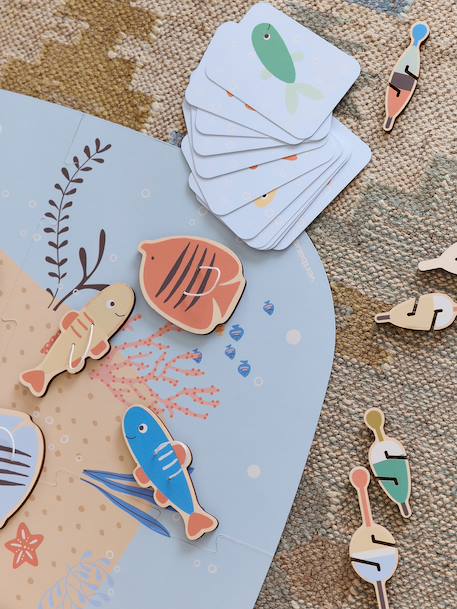 Jeu de pêche à la ligne en bois FSC® bleu 4 - vertbaudet enfant 