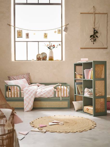 Meuble 6 cases LIGNE POÉSIE rose nude+vert 6 - vertbaudet enfant 