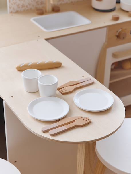 Cuisine d'angle avec accessoires en bois FSC® blanc 4 - vertbaudet enfant 