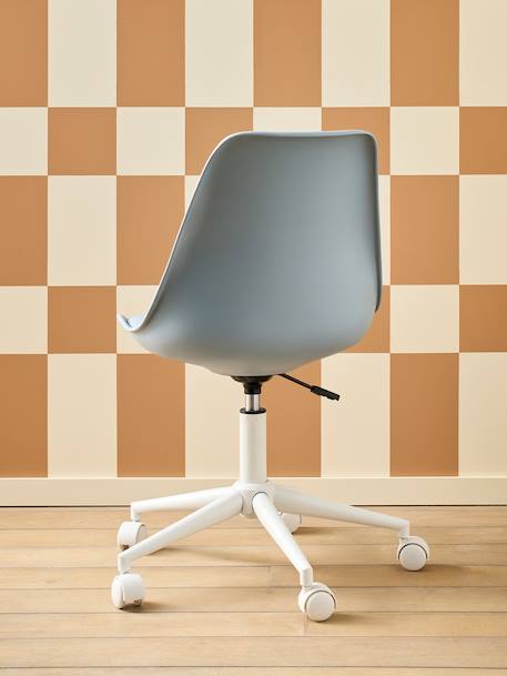 Chaise de bureau enfant à roulettes blanc+bleu+rose+vert 8 - vertbaudet enfant 
