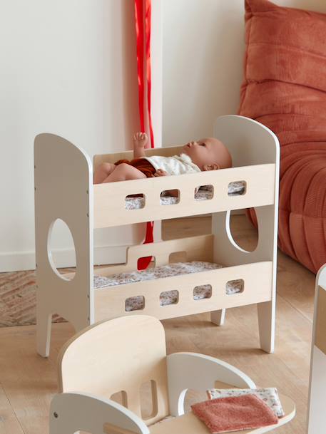 Lit superposé poupon en bois FSC® blanc 2 - vertbaudet enfant 