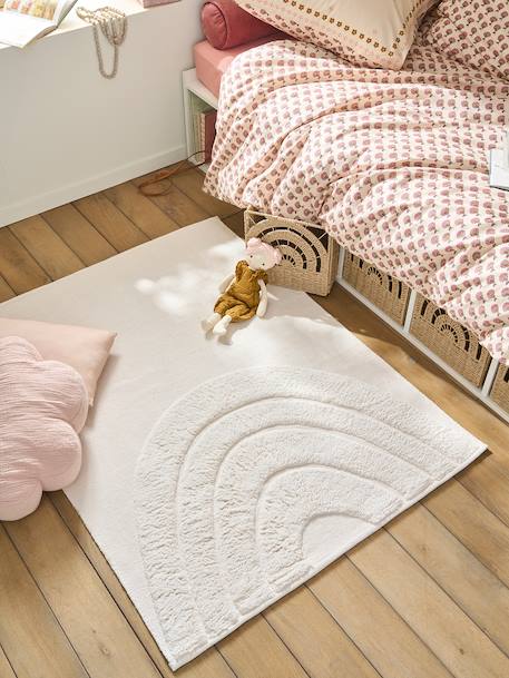 Tapis rectangle relief Arc-en-ciel écru 1 - vertbaudet enfant 