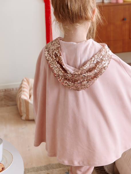 Ensemble Pyjama Fille Cape Sequins rose poudré 17 - vertbaudet enfant 