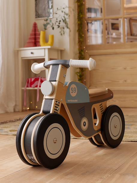 Porteur moto en bois FSC® bleu 1 - vertbaudet enfant 