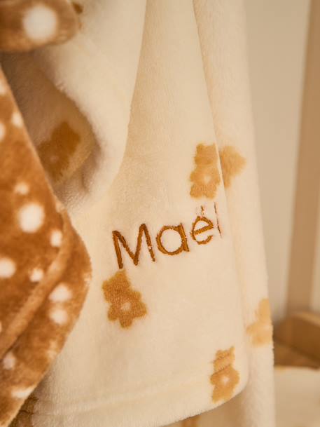 Plaid imprimé polaire personnalisable blanc imprimé+marron imprimé+multicolore 3 - vertbaudet enfant 