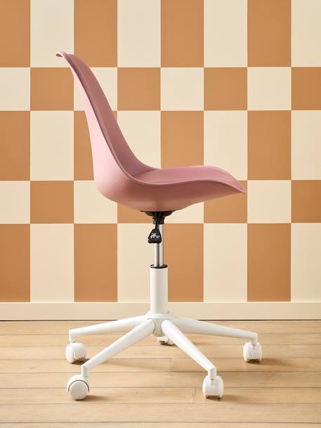Chaise de bureau enfant à roulettes blanc+bleu+rose+vert 14 - vertbaudet enfant 
