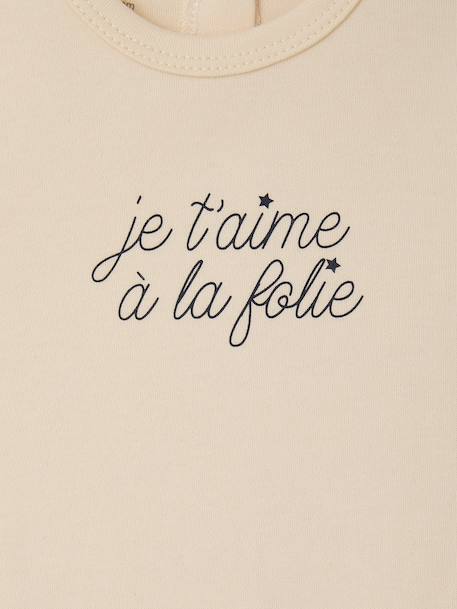 Lot 3 pyjamas bébé en coton bio beige+écru+vert sauge 6 - vertbaudet enfant 