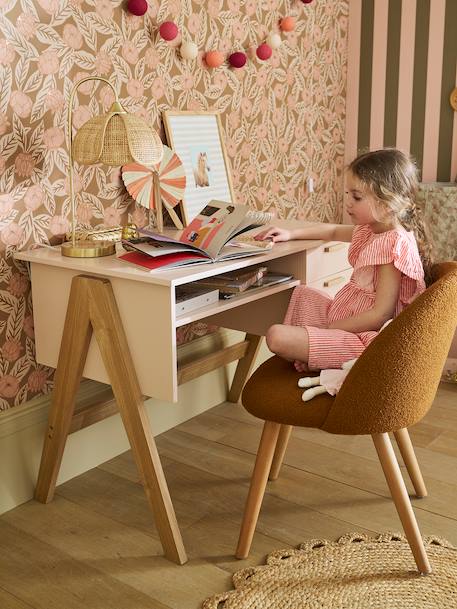 Bureau enfant Rétro Vintage rose poudré 2 - vertbaudet enfant 