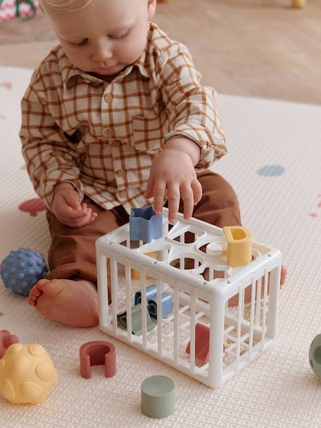 Boîte à formes avec élastiques blanc 2 - vertbaudet enfant 