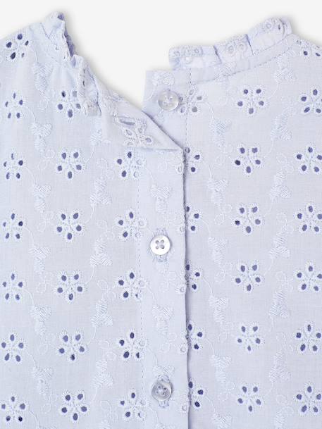 Blouse bébé broderie anglaise à volants blanc+bleu ciel+rose bonbon 15 - vertbaudet enfant 