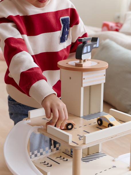 Garage 3 niveaux avec ascenseur en bois FSC® blanc 2 - vertbaudet enfant 