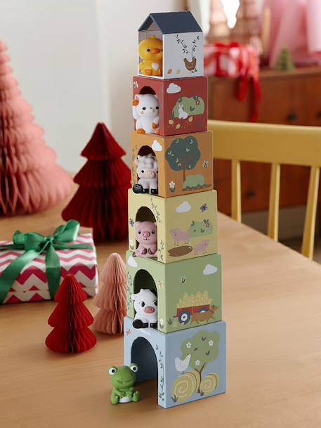 Tour de cubes avec marionnettes à doigts vert 1 - vertbaudet enfant 