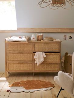-Commode double cannage ELLA avec 6 tiroirs, profondeur 42cm