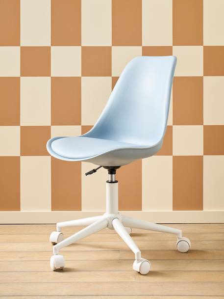 Chaise de bureau enfant à roulettes blanc+bleu+rose+vert 6 - vertbaudet enfant 