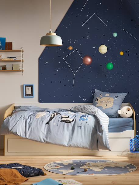 Lit gigogne 80x200cm avec rangement YEL blanc 1 - vertbaudet enfant 