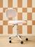 Chaise de bureau à roulettes enfant en velours écru+rose+vert 1 - vertbaudet enfant 