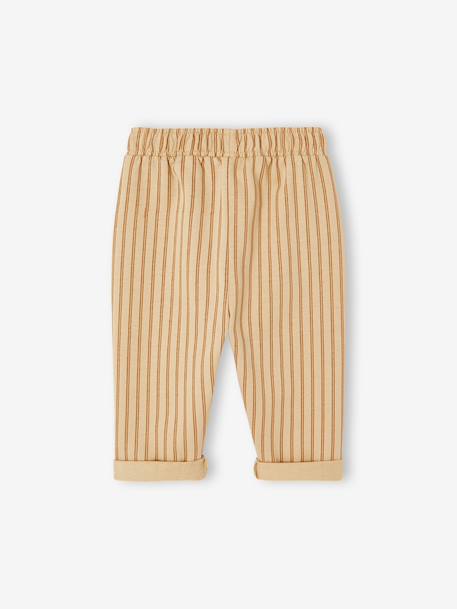 Pantalon bébé molleton imprimé cappuccino+vert émeraude+vert sauge 2 - vertbaudet enfant 