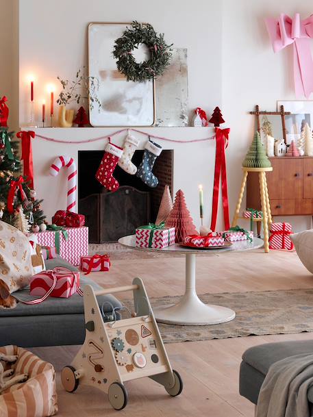 Lot de 3 chaussettes de Noël rouge 3 - vertbaudet enfant 