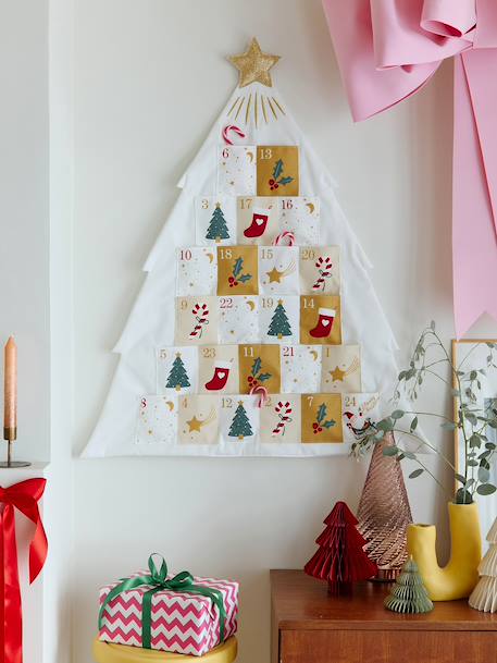 Calendrier de l'avent Sapin blanc blanc 1 - vertbaudet enfant 