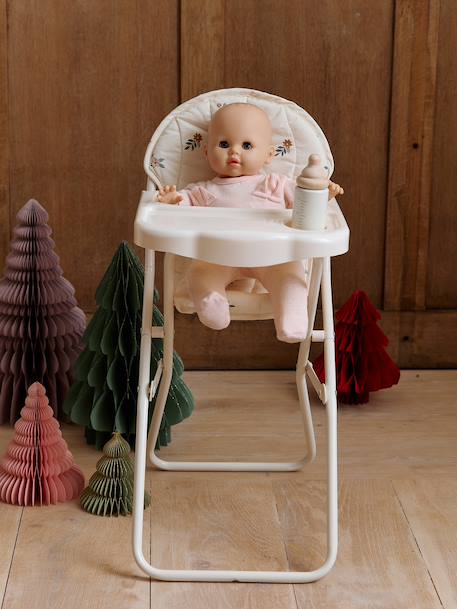 Chaise haute pour poupon RETRO FLOWER écru 1 - vertbaudet enfant 