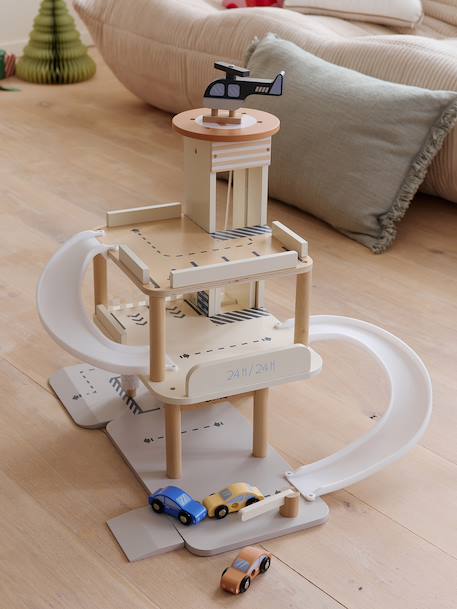 Garage 3 niveaux avec ascenseur en bois FSC® blanc 1 - vertbaudet enfant 