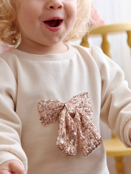 Ensemble bébé fille noël sweat short à sequins or 10 - vertbaudet enfant 